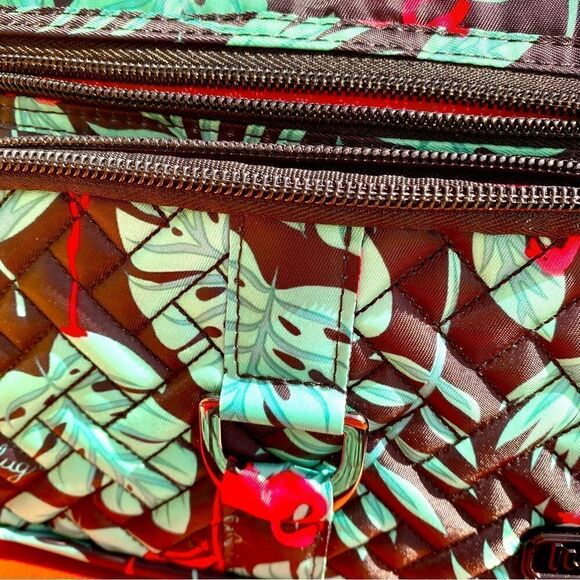 NEW LUG PINK & BLACK FLAMINGO CROSSBODY BAG - Picture 5 of 16